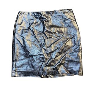 Metallic Silver Skirt